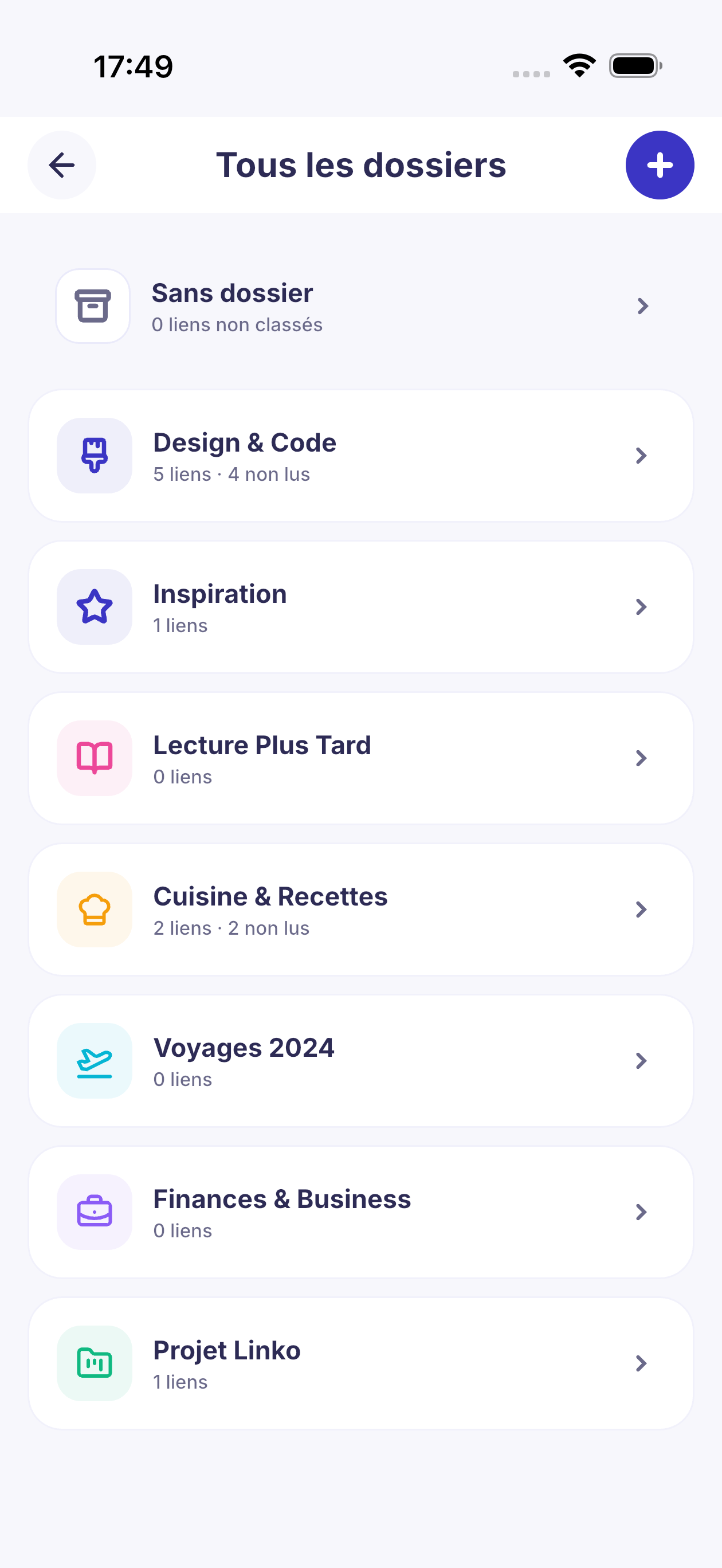Des dossiers simples pour organiser chaque sujet